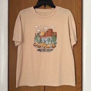 Brand New Beige Arizona Desert Graphic T-Shirt Size Medium